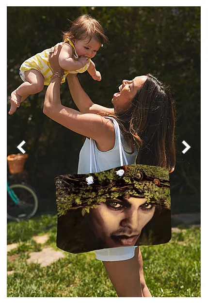Weekender Tote Bag Customizable Carryall Tote Bag Design Woodland Bogle Pixels Rings