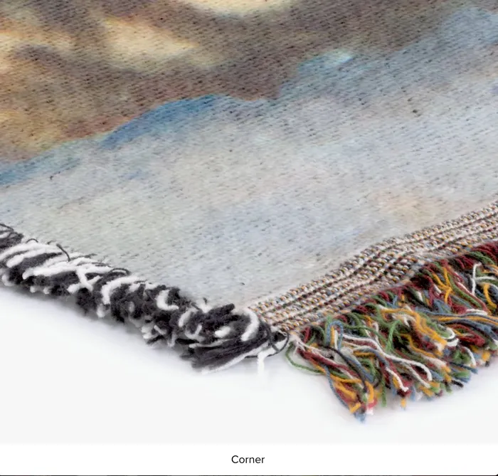 ZAZZLE Earrings Fringed Throw Blanket Sparrows Keeping Company