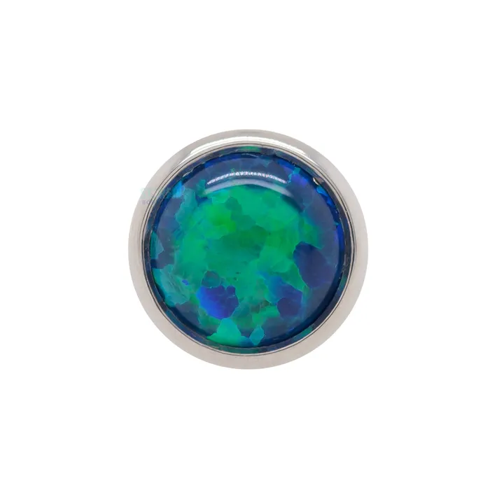 25mm BezelSet Opal on Flatback Industrial Strength IS Earrings