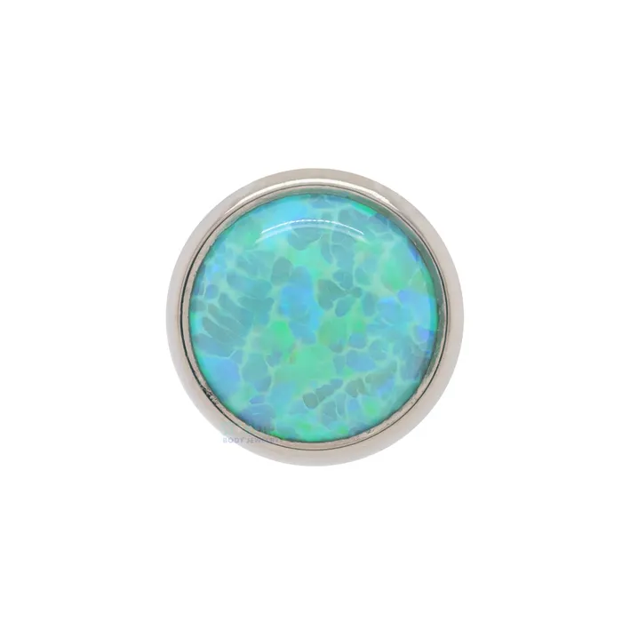 25mm BezelSet Opal on Flatback Industrial Strength IS Earrings