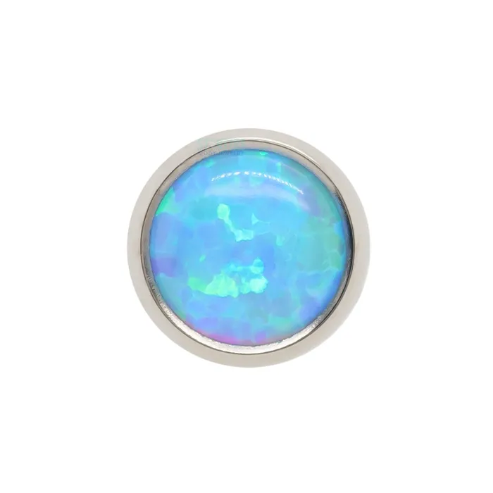 25mm BezelSet Opal on Flatback Industrial Strength IS Earrings