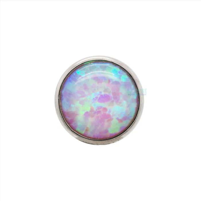 25mm BezelSet Opal on Flatback Industrial Strength IS Earrings