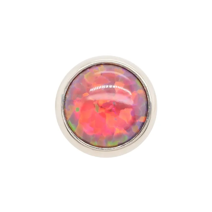 25mm BezelSet Opal on Flatback Industrial Strength IS Earrings