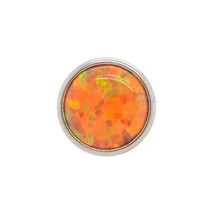 25mm BezelSet Opal on Flatback Industrial Strength IS Earrings