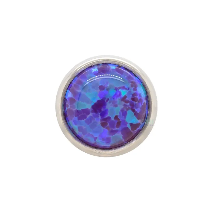 25mm BezelSet Opal on Flatback Industrial Strength IS Earrings