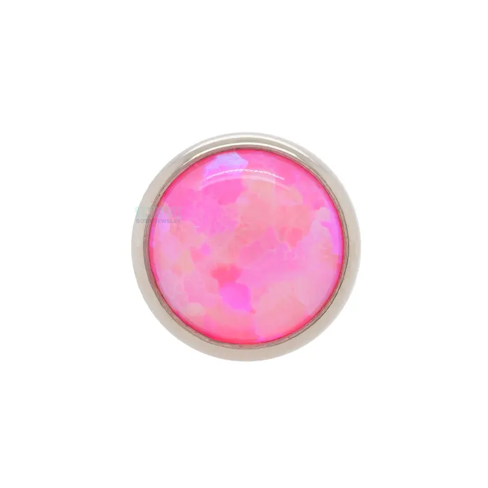 25mm BezelSet Opal on Flatback Industrial Strength IS Earrings