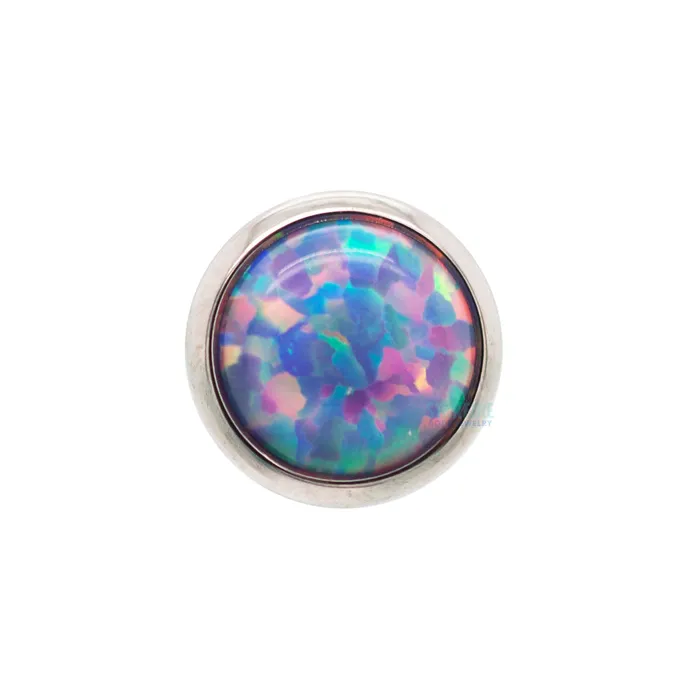 25mm BezelSet Opal on Flatback Industrial Strength IS Earrings