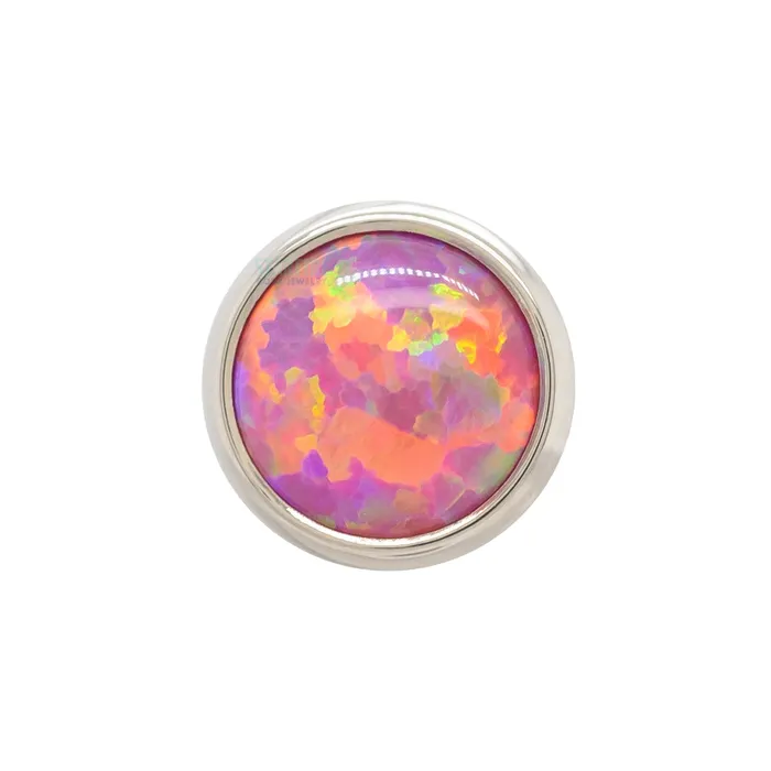 25mm BezelSet Opal on Flatback Industrial Strength IS Earrings