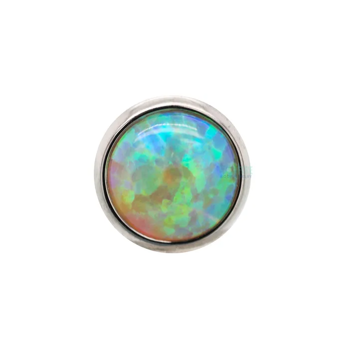25mm BezelSet Opal on Flatback Industrial Strength IS Earrings