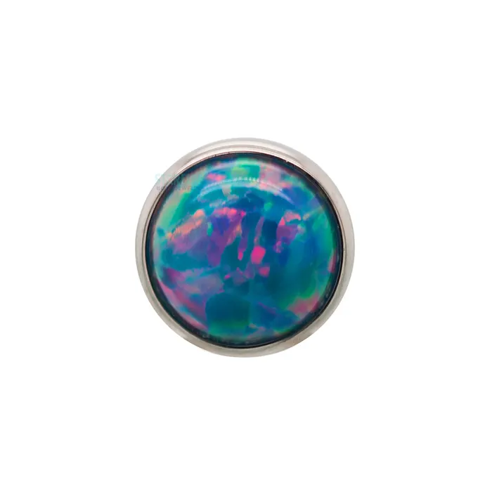 25mm BezelSet Opal on Flatback Industrial Strength IS Earrings