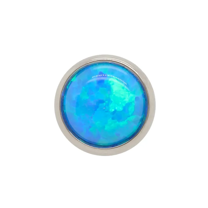 25mm BezelSet Opal on Flatback Industrial Strength IS Earrings