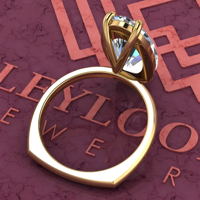 55 Carat Elongated Oval Cut 4 Prongs Solitare D Color Basket Moissanite Ring Leyloon Jewelry Rings