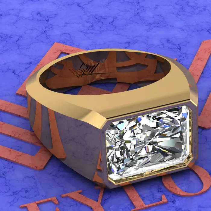 65 CT Medium Radiant Cut Bazel Mans Moissanite Engagement Ring D Color Leyloon Jewelry Rings 65 CT Medium Radiant Cut Bazel Mans Moissanite Engagement Ring D Color Leyloon Jewelry Rings