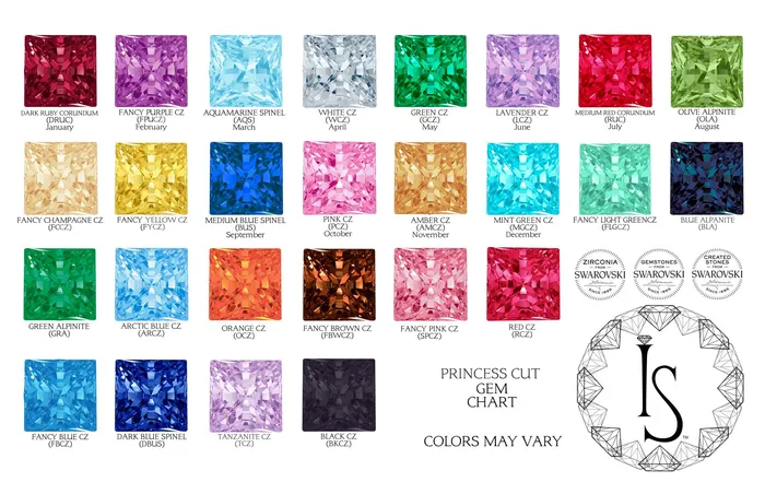 6mm ProngSet Square Princess StarCut Faceted Gem on Flatback Industrial Strength IS Earrings