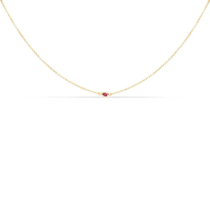 Alexis Jae Necklaces Single Stone Ruby Necklace
