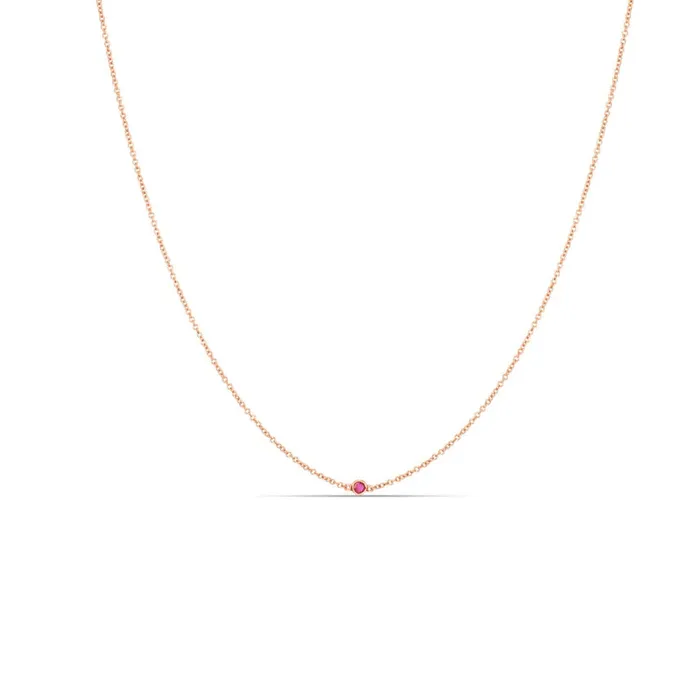 Alexis Jae Necklaces Single Stone Ruby Necklace