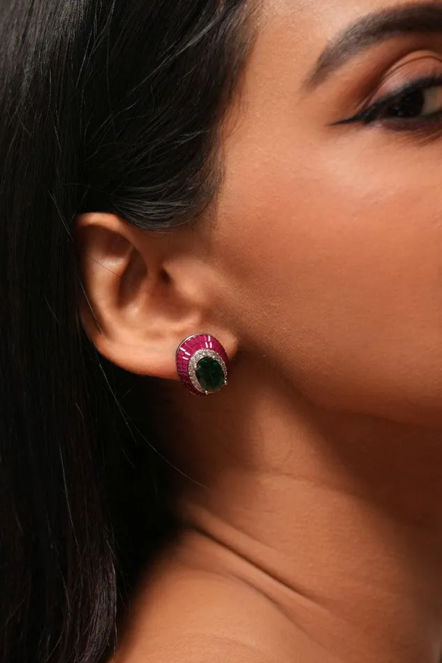 Aloha Diamond Statement Studs Attrangi Earrings
