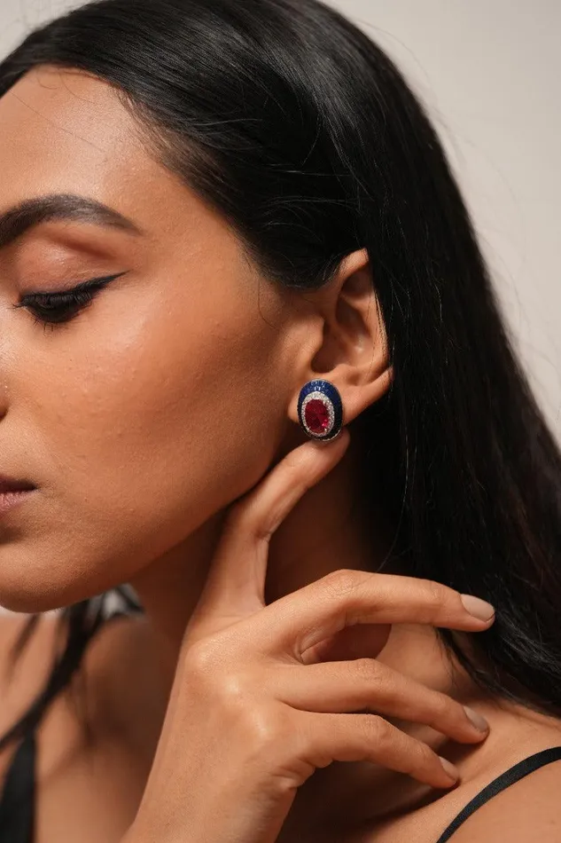 Aloha Diamond Statement Studs Attrangi Earrings