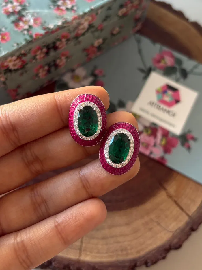 Aloha Diamond Statement Studs Attrangi Earrings
