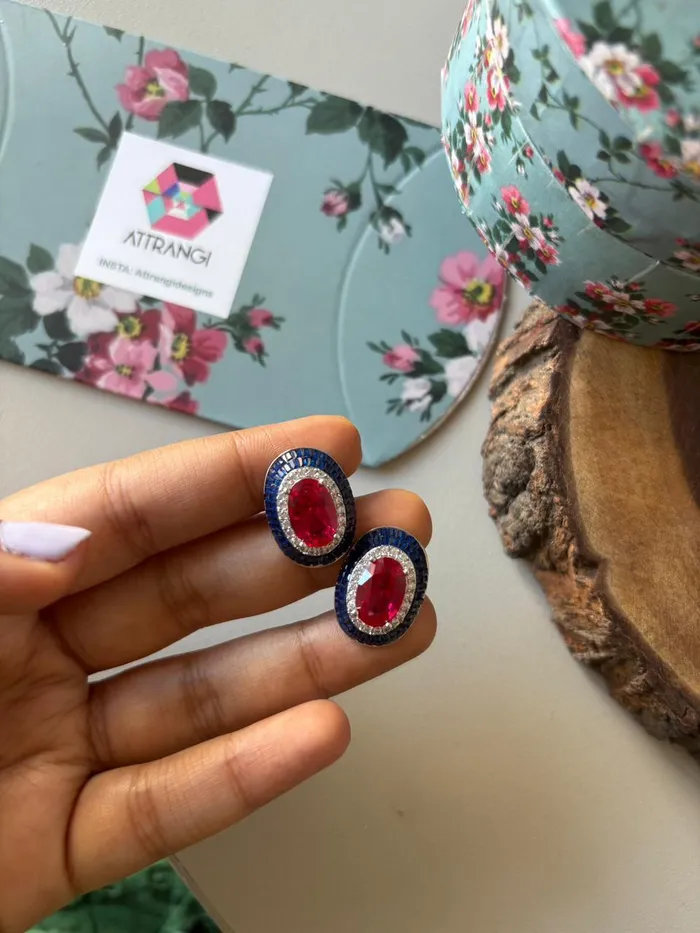 Aloha Diamond Statement Studs Attrangi Earrings