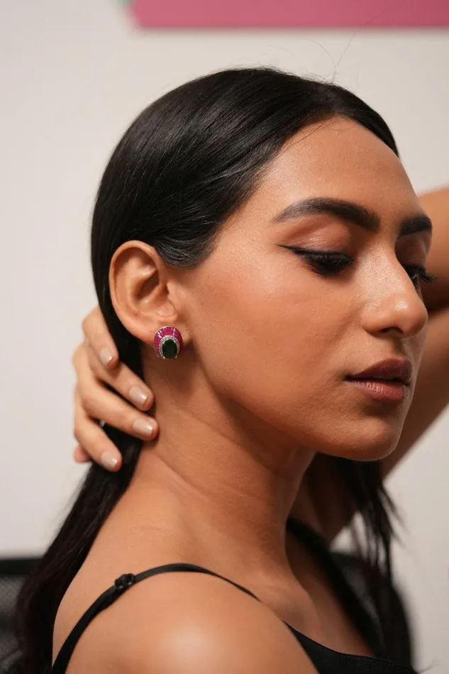 Aloha Diamond Statement Studs Attrangi Earrings