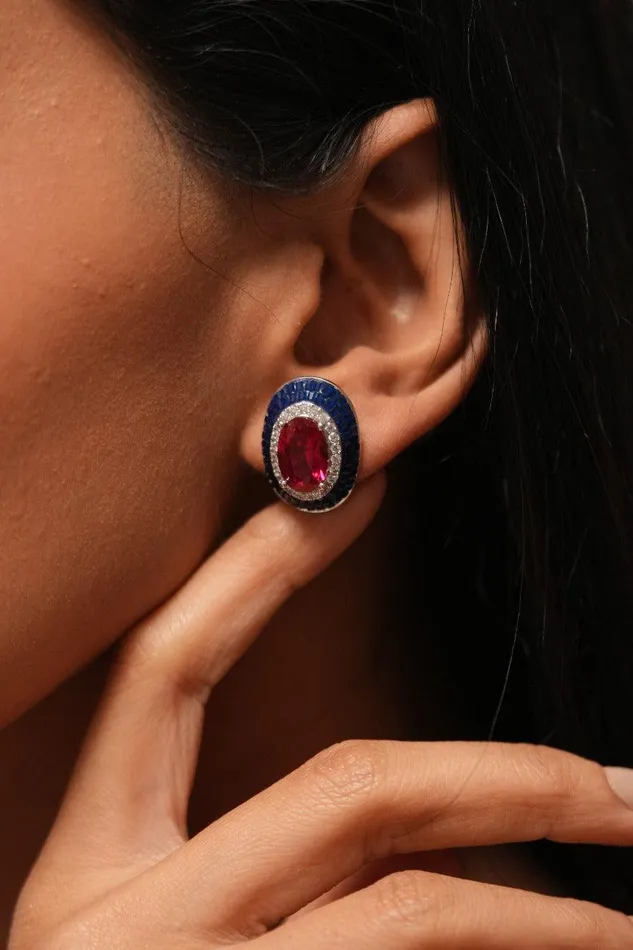 Aloha Diamond Statement Studs Attrangi Earrings