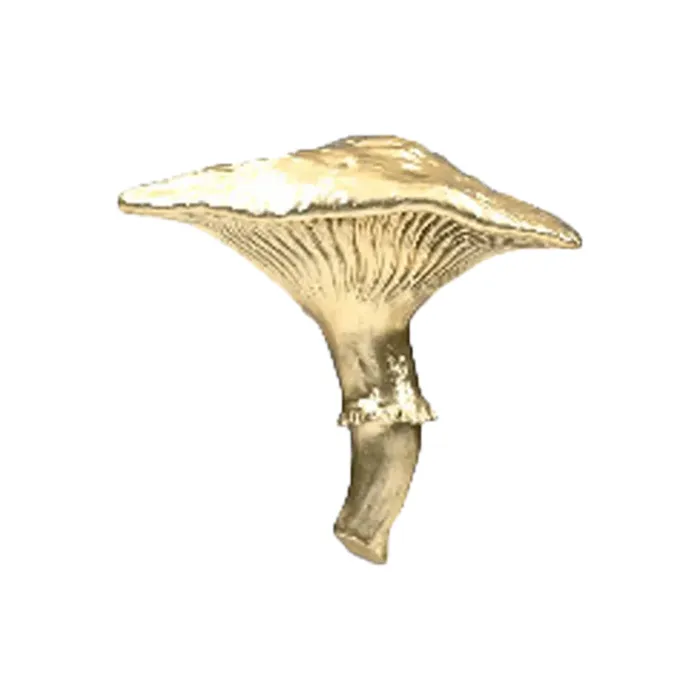 Anatometal Earrings threadless Mushroom 05 End in Gold