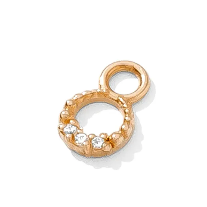 Athena Charm in Gold with Gemstones Tawapa Earrings