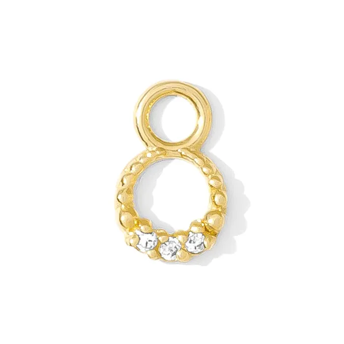 Athena Charm in Gold with Gemstones Tawapa Earrings