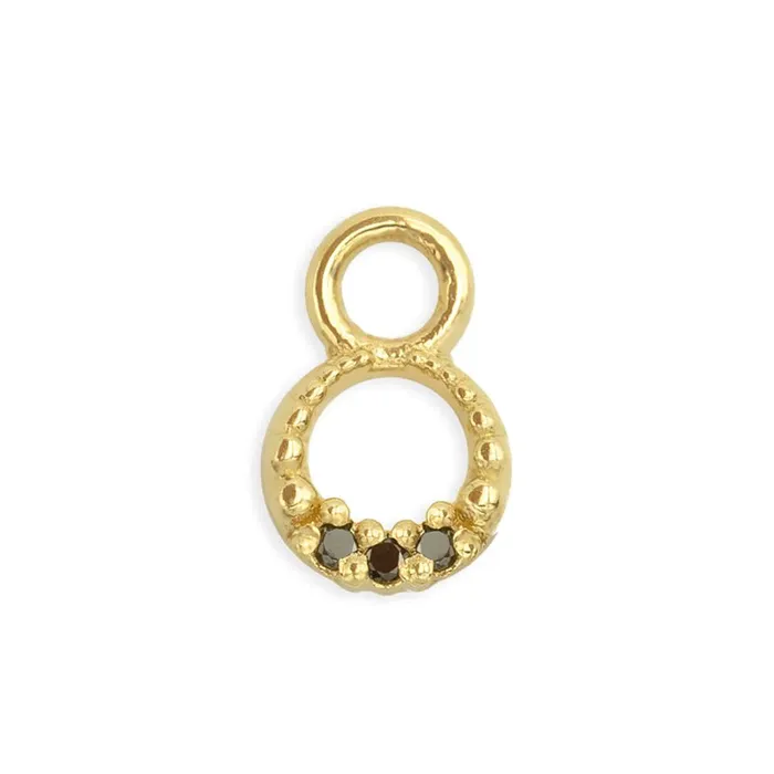 Athena Charm in Gold with Gemstones Tawapa Earrings