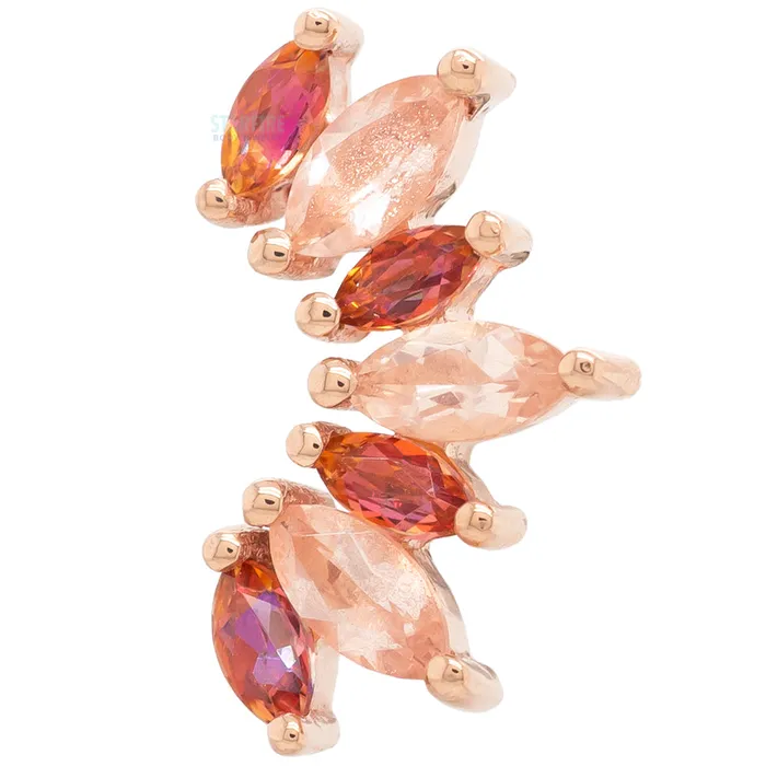 Athena Threaded End in Gold with Anastasia Topaz Oregon Sunstone Body Vision BVLA Earrings