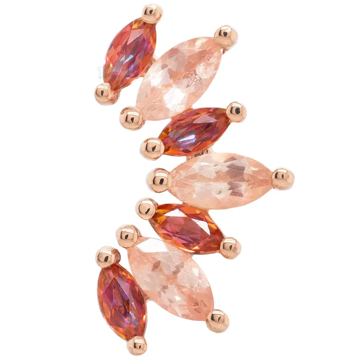 Athena Threaded End in Gold with Anastasia Topaz Oregon Sunstone Body Vision BVLA Earrings