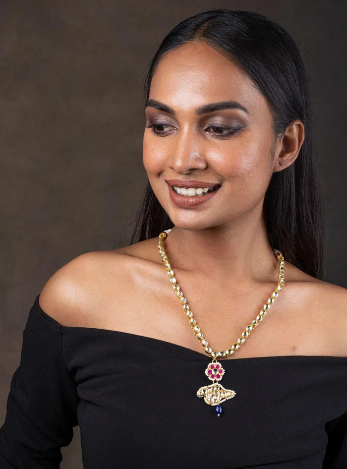 Attrangi Tota Pari Polki Necklace Necklaces