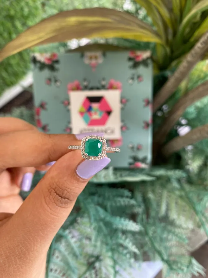 attrangi1 Rings Coloured Stone Cushion Cut Daily Wear Ring attrangi1 Rings Coloured Stone Cushion Cut Daily Wear Ring