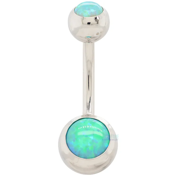 Ballset Opal Navel Curve Anatometal Earrings