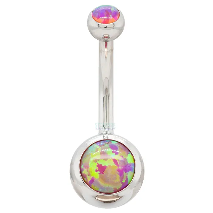 Ballset Opal Navel Curve Anatometal Earrings