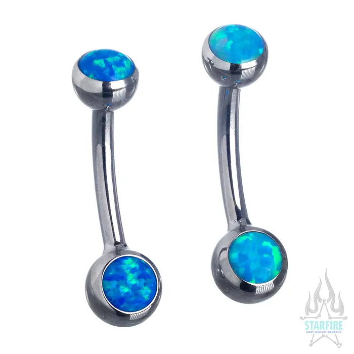 Ballset Opal Navel Curve Anatometal Earrings