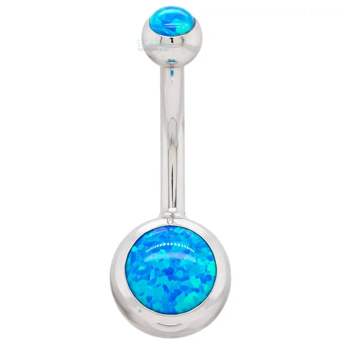 Ballset Opal Navel Curve Anatometal Earrings