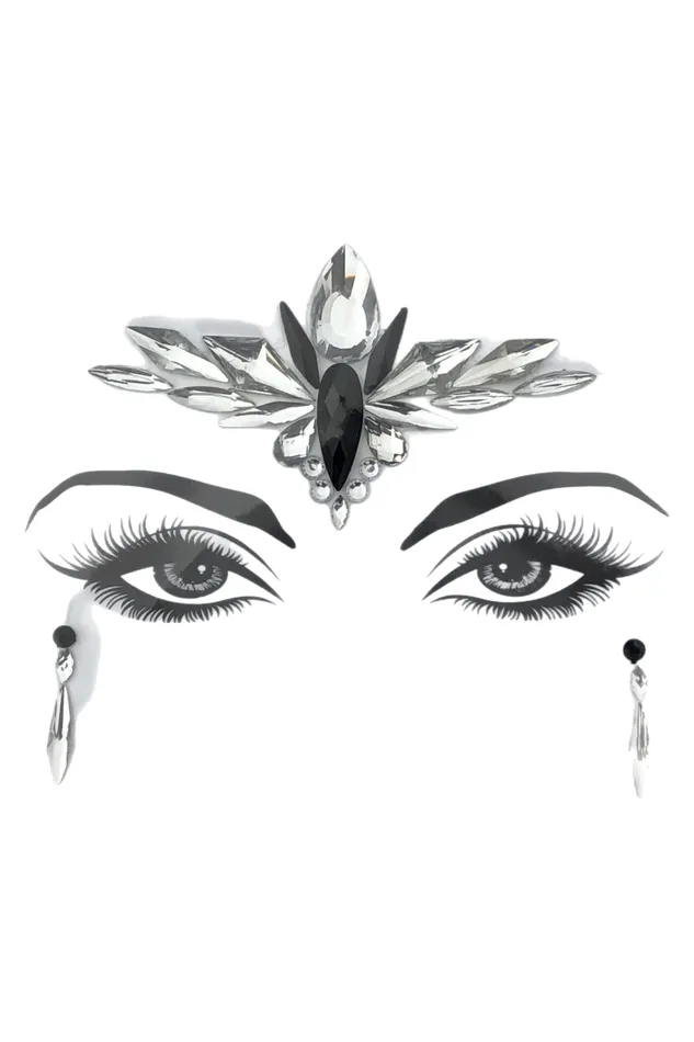 Black Angel Rhinestone Crystal Face Jewels THE LUMi SHOP Necklaces