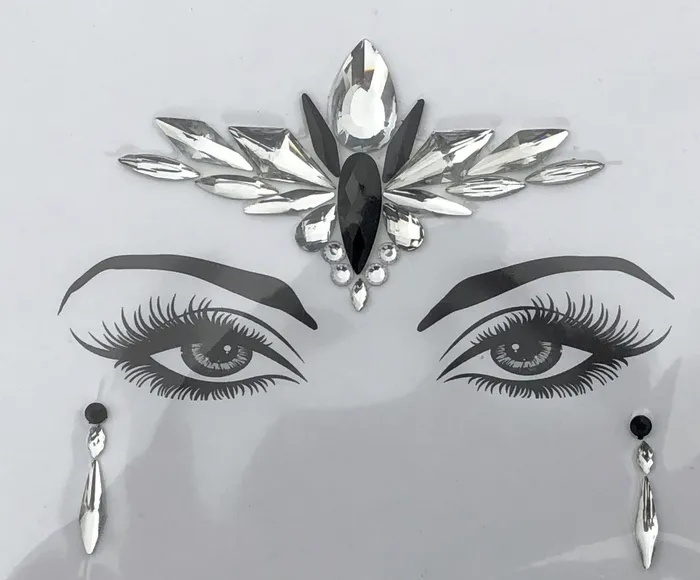 Black Angel Rhinestone Crystal Face Jewels THE LUMi SHOP Necklaces