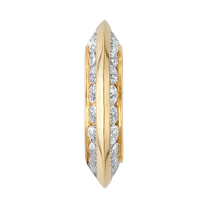 Body Vision BVLA Breathless Hinge Ring in Gold with White CZs Rings