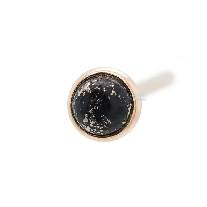 Body Vision BVLA Pyrite in Cup Setting Nostril Screw in Gold Earrings
