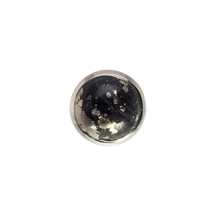 Body Vision BVLA Pyrite in Cup Setting Nostril Screw in Gold Earrings