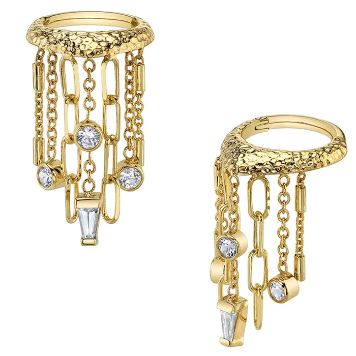 Body Vision BVLA Rings Defy Gravity Hinge Ring in Gold with DIAMONDS