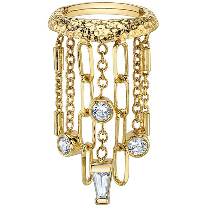 Body Vision BVLA Rings Defy Gravity Hinge Ring in Gold with DIAMONDS