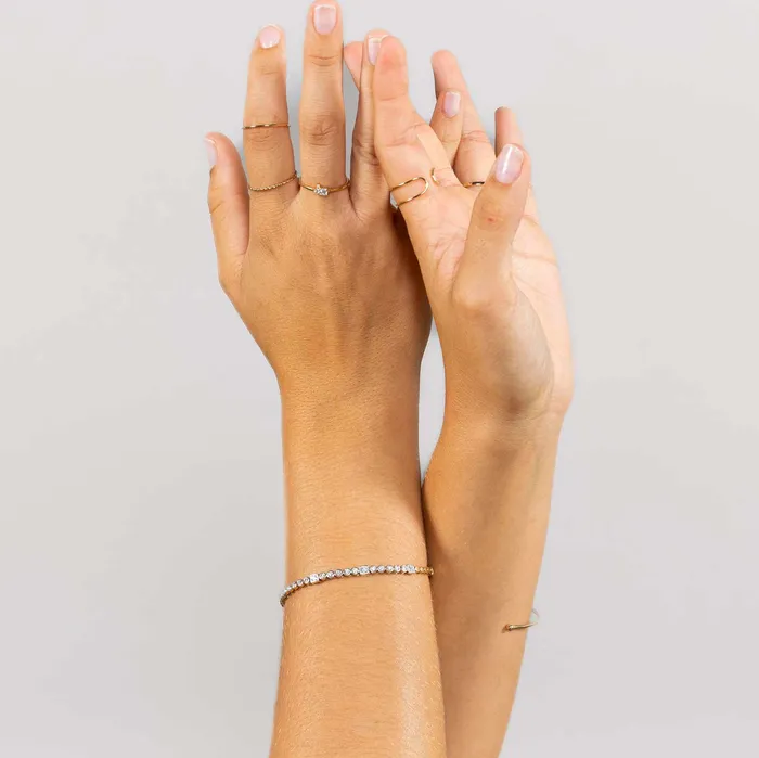 Bracelets fejn PWD diamond tennis bracelet solid gold