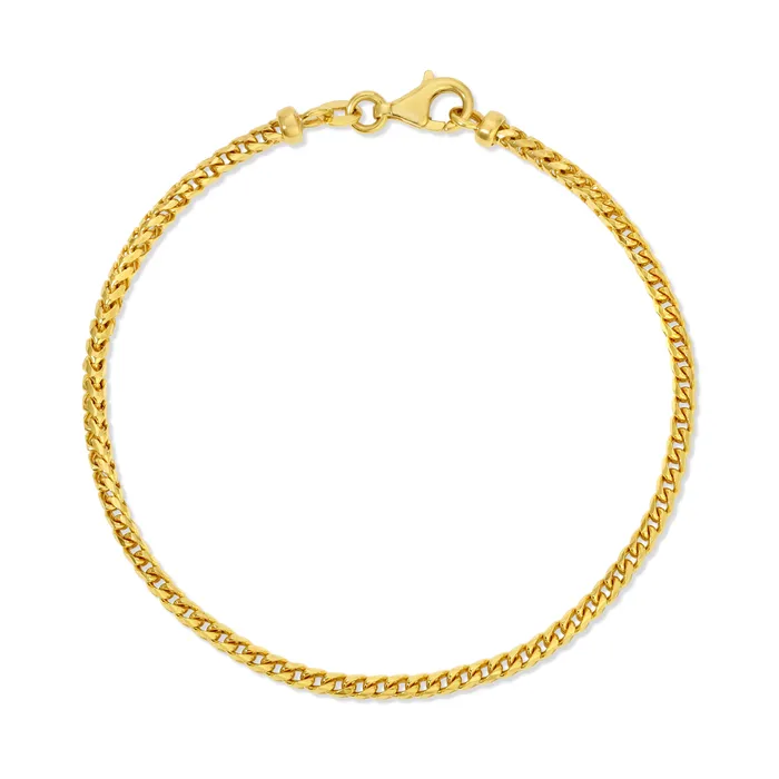 Bracelets Saints Gold Co 25MM Franco Bracelet Diamond Cut