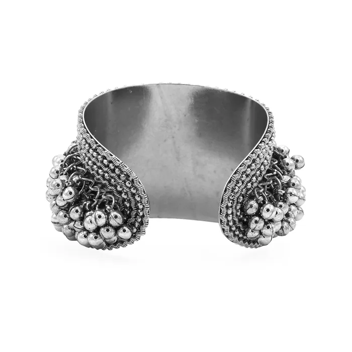 Chakrika Silver Gungroo Oxidized Bangle Teejh Bracelets Chakrika Silver Gungroo Oxidized Bangle Teejh Bracelets