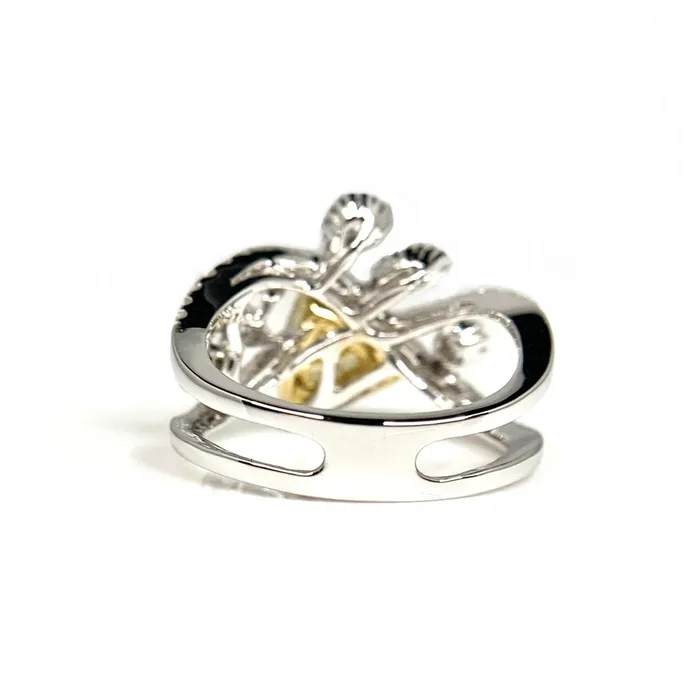 Cherie Dori Rings Yellow White Diamond Fancy Shaped Ring Cherie Dori Rings Yellow White Diamond Fancy Shaped Ring