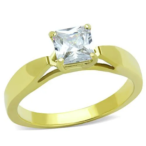 CJ1511 Wholesale Womens Stainless Steel IP Gold AAA Grade Clear Cubic Zirconia Princess Cut Promise Ring Green Rings CJ1511 Wholesale Womens Stainless Steel IP Gold AAA Grade Clear Cubic Zirconia Princess Cut Promise Ring Green Rings